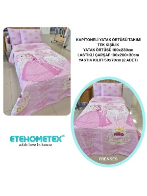 ETEHOMETEX Pamuklu Kapitoneli Yatak Örtüsü TAKIMI TEK KİŞİLİK PRENSES 8696474232129